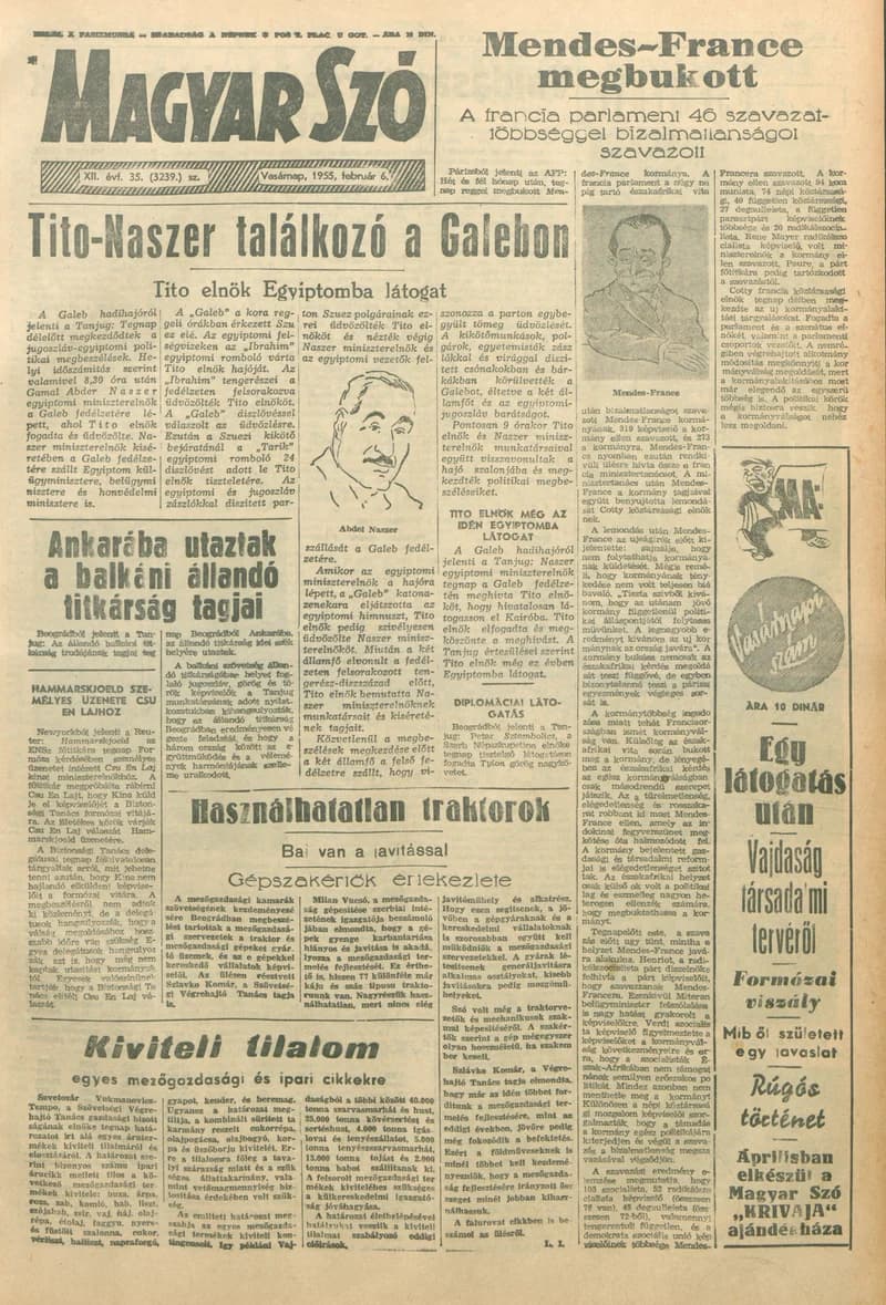 Magyar Szó, 12. évf. 1955. február 6. 35. sz. 1–12. oldal