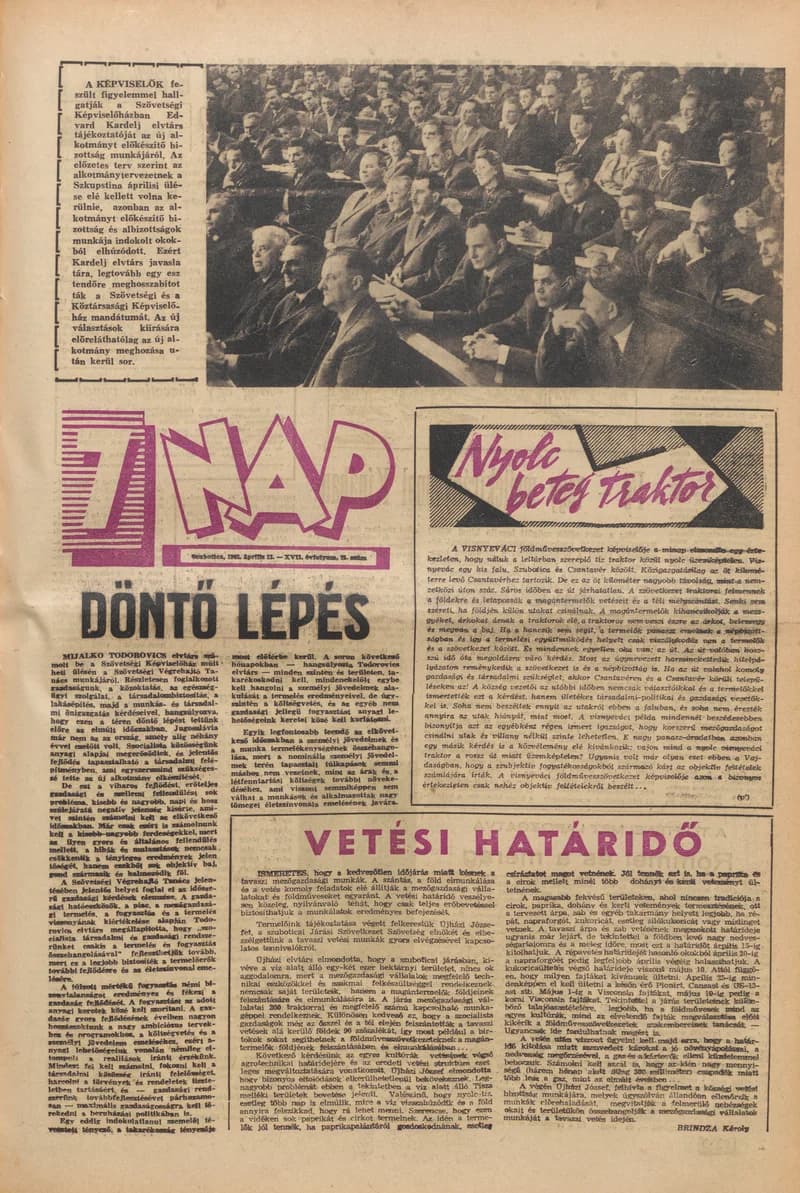 7 Nap, 17. évf. 1962. április 13. 15. sz. 1–20. oldal