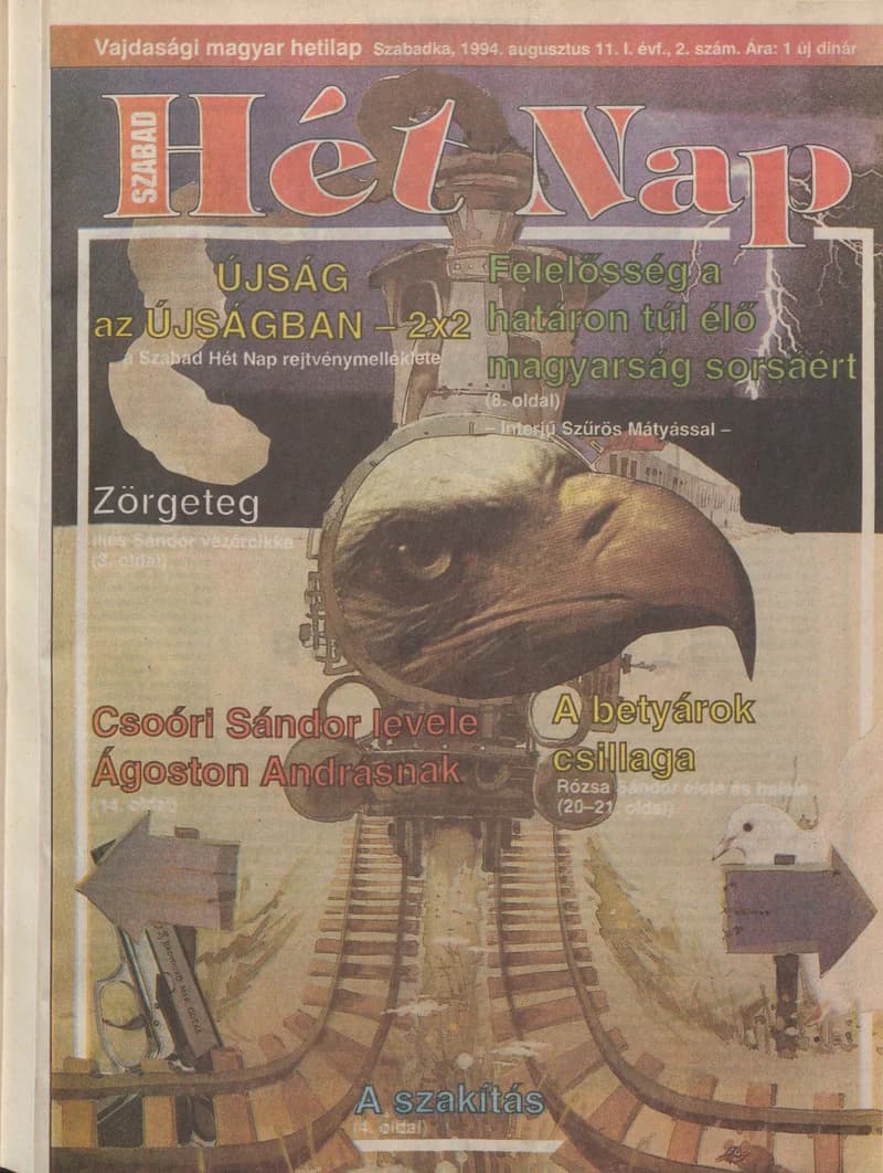 Szabad Hét Nap, 1. évf. 1994. augusztus 11. 2. sz.