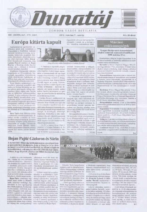 Dunatáj, 14. évf. 2012. március 7. 674. sz.