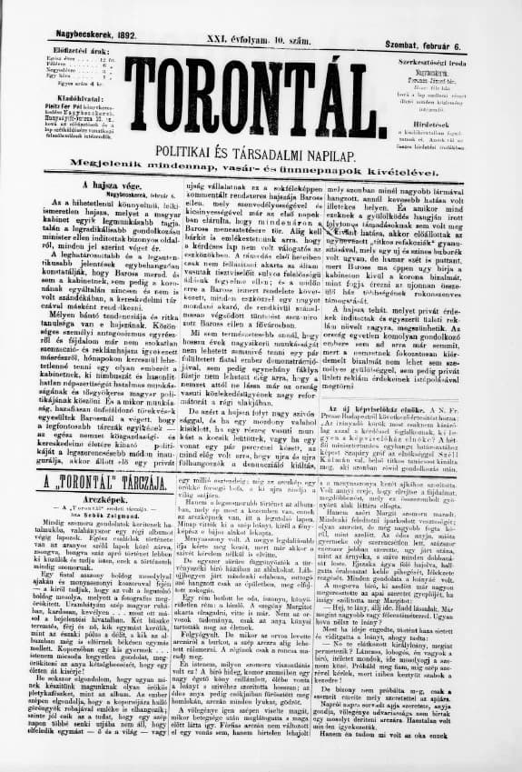 Torontál, 21. évf. 1892. február 6. 10. sz.