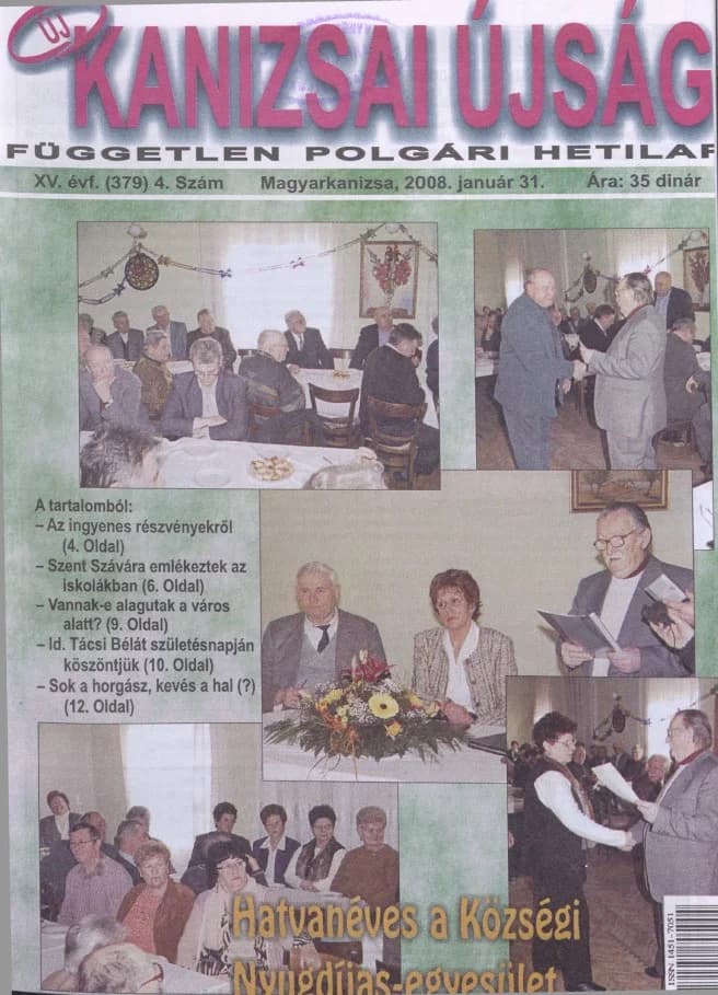 Új Kanizsai Újság, 15. évf. 2008. január 31. 4. sz.