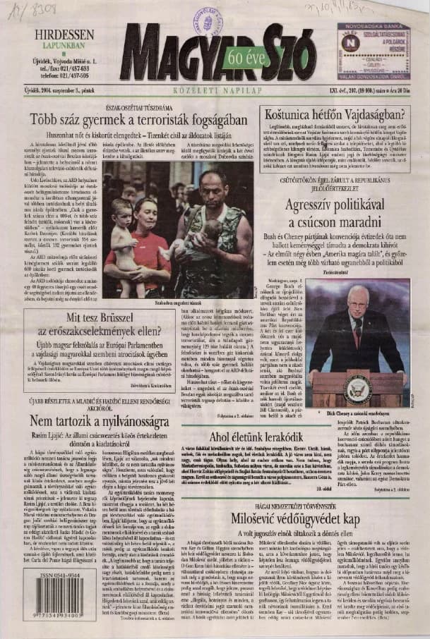 Magyar Szó, 61. évf. 2004. szeptember 3. 207. sz. 1–20. oldal