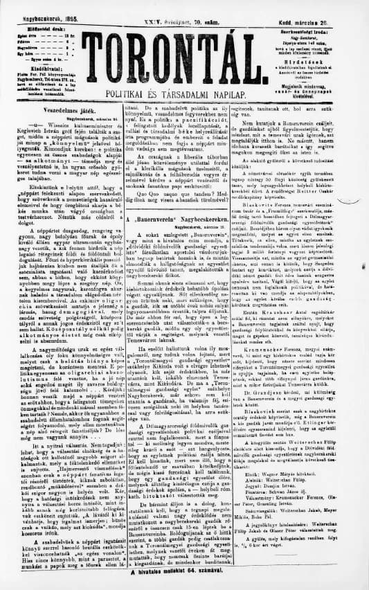 Torontál, 24. évf. 1895. március 26. 70. sz.