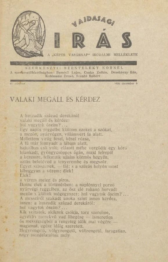 Vajdasági Írás, 1. évf. 1928. december 9. 41. sz. 353–384. oldal