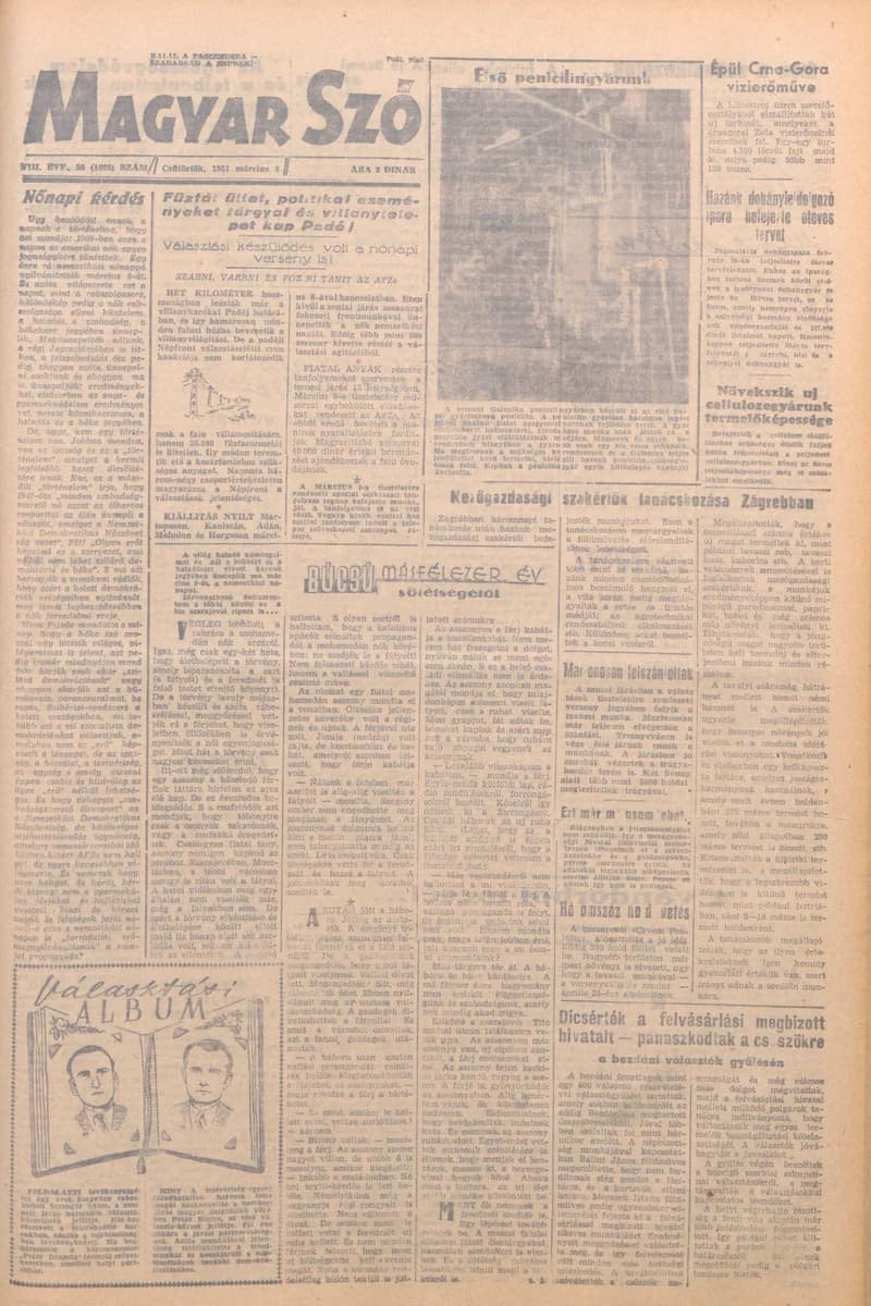 Magyar Szó, 8. évf. 1951. március 8. 56. sz. 1–8. oldal