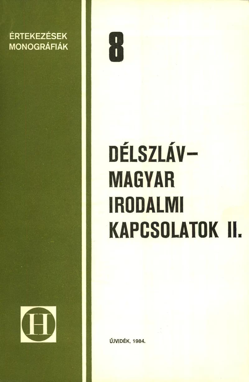 Délszláv–magyar irodalmi kapcsolatok II.