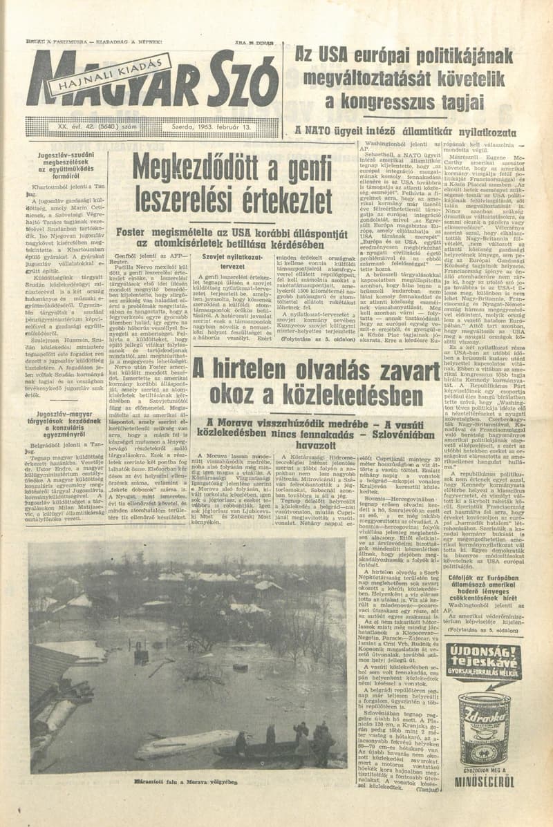 Magyar Szó, 20. évf. 1963. február 13. 42. sz. 1–14. oldal