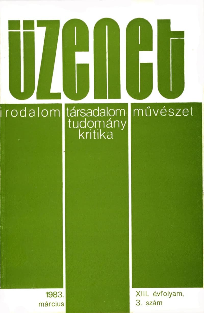 Üzenet, 13. évf. 1983. március. 3. sz. 67–128. oldal