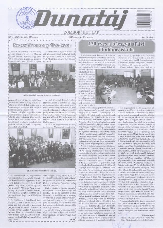 Dunatáj, 17. évf. 2015. március 25. 823. sz.