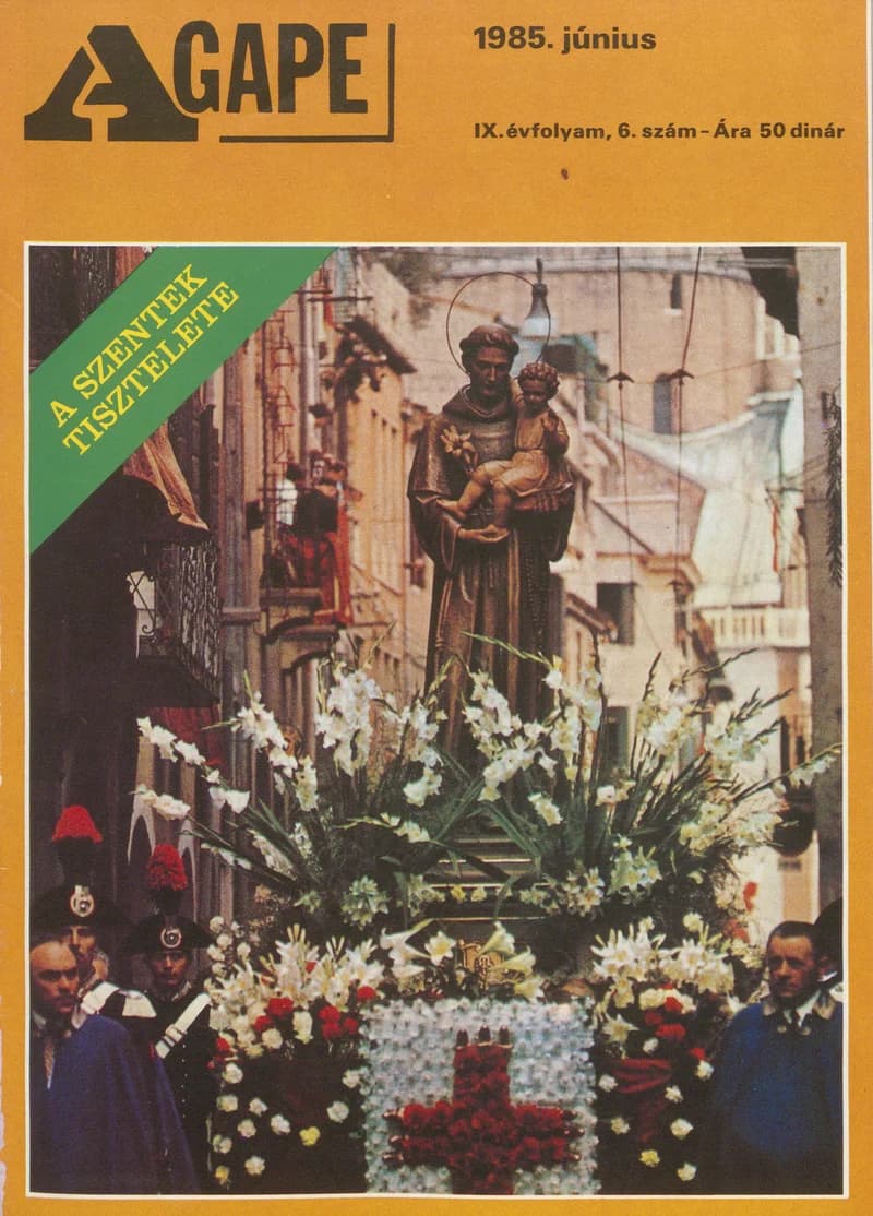 Agape, 9. évf. 1985. június. 6. sz.