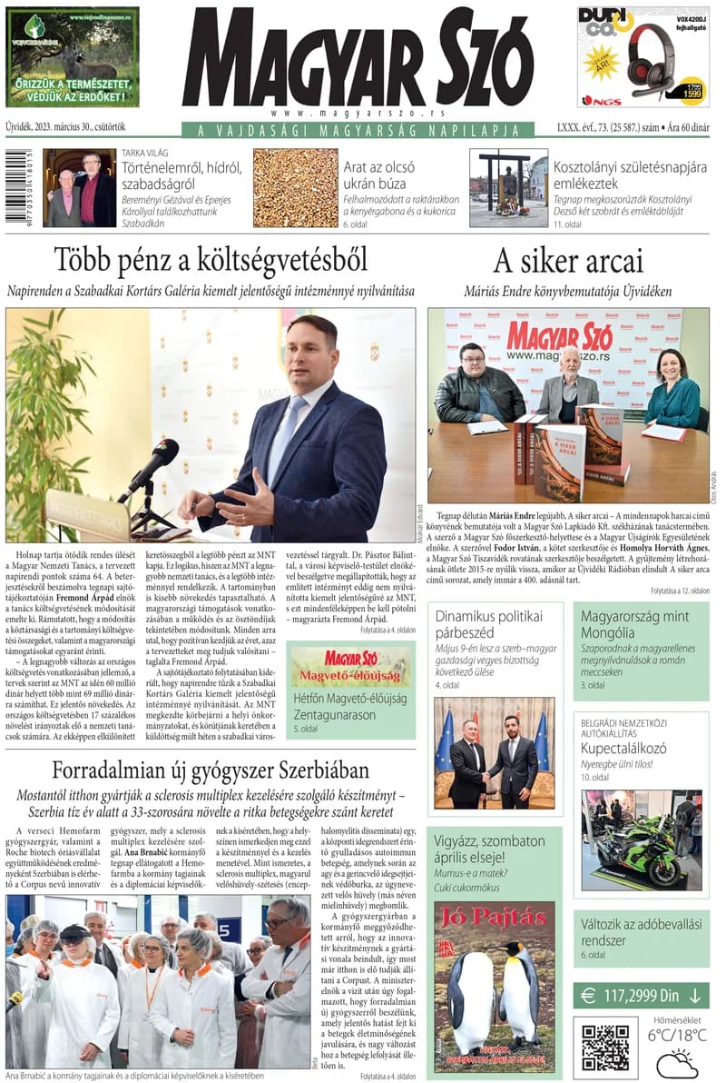 Magyar Szó, 80. évf. 2023. március 30. 73. sz. 1–20. oldal