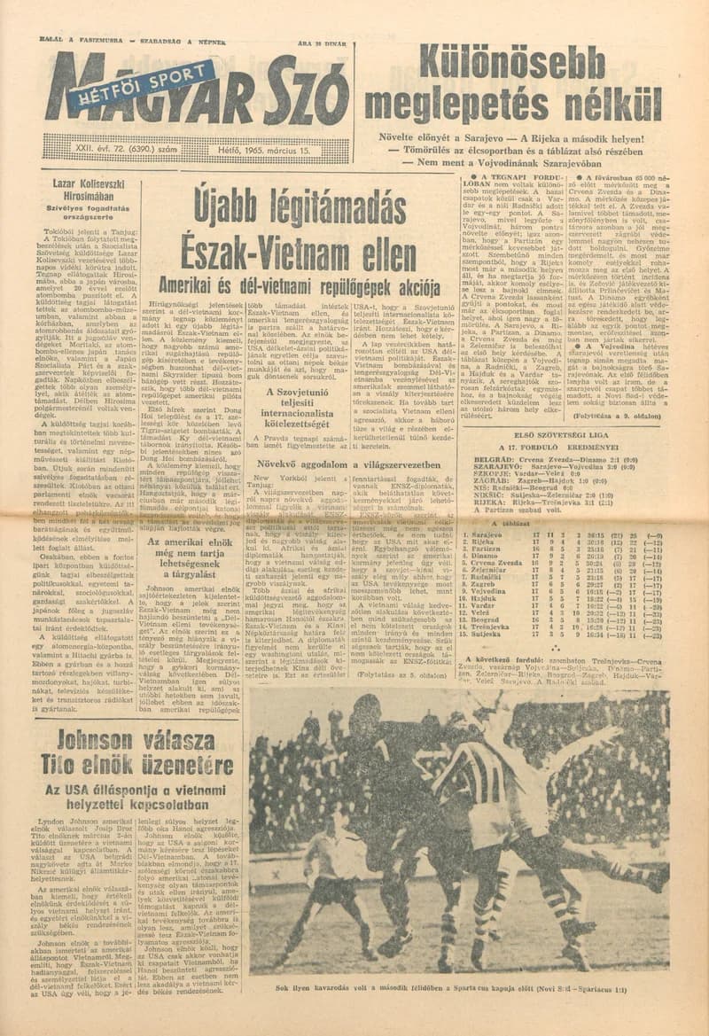 Magyar Szó, 22. évf. 1965. március 15. 72. sz. 1–16. oldal