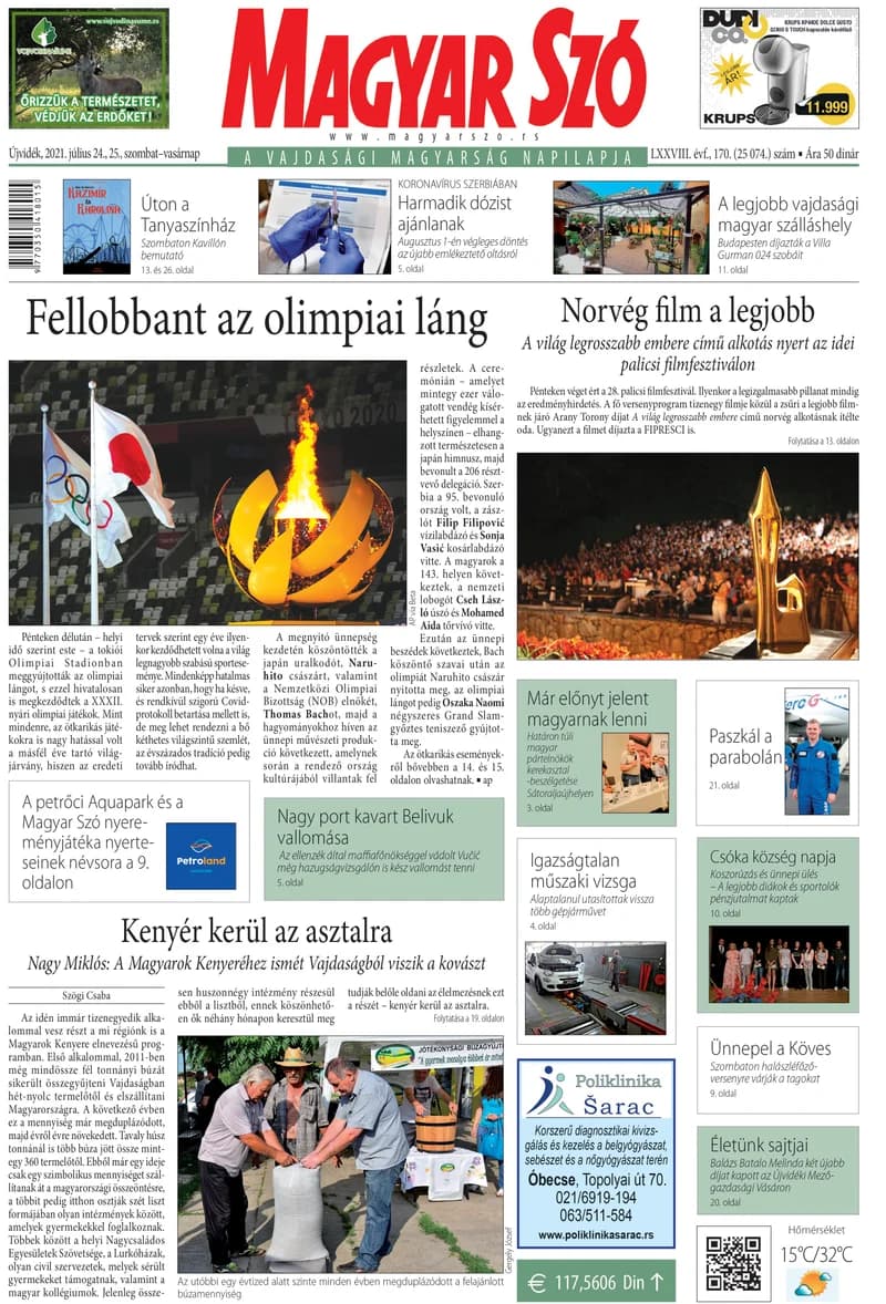 Magyar Szó, 78. évf. 2021. július 24. – 25. 170. sz. 1–32. oldal