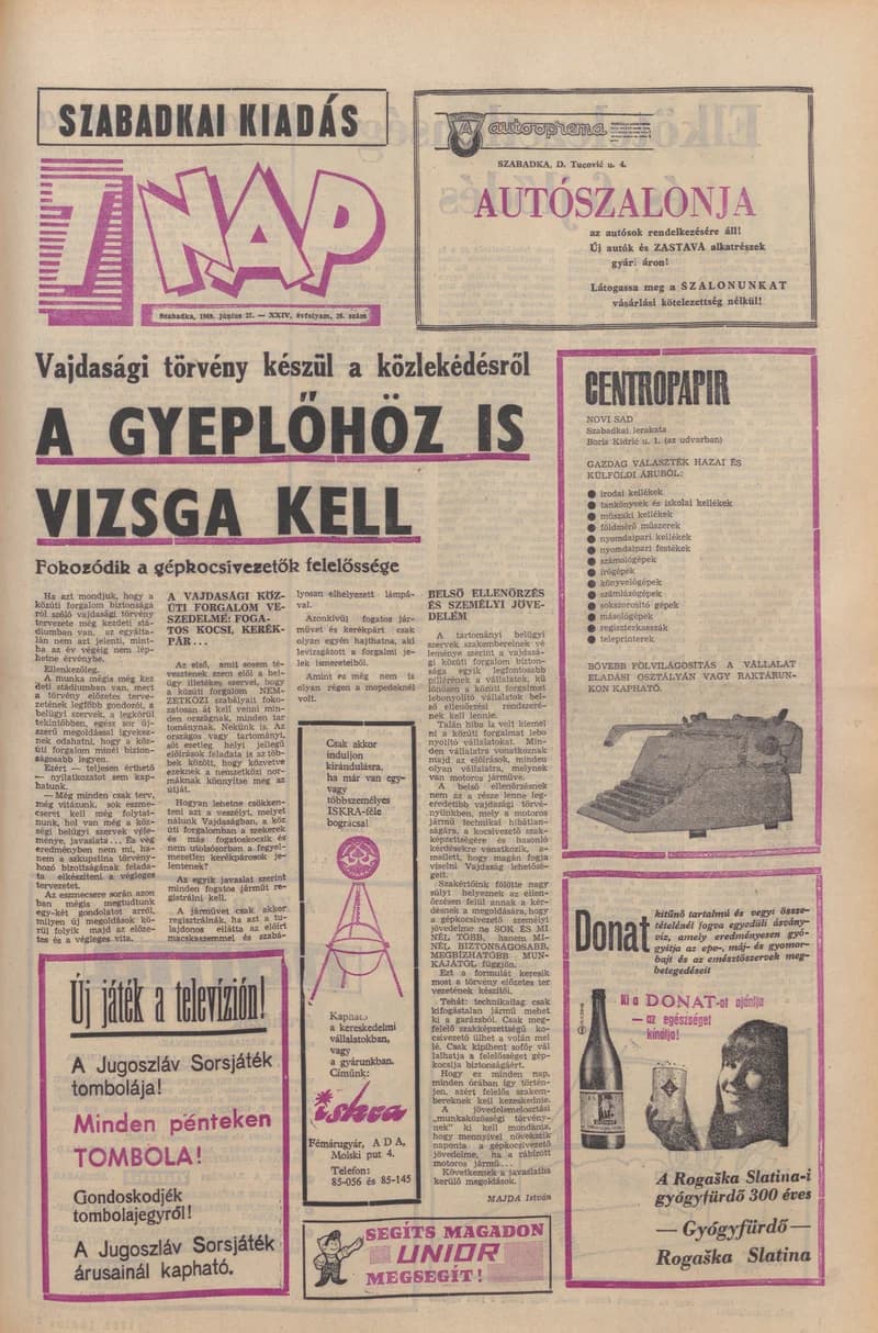 7 Nap, 24. évf. 1969. június 27. 26. sz. 1–16. oldal