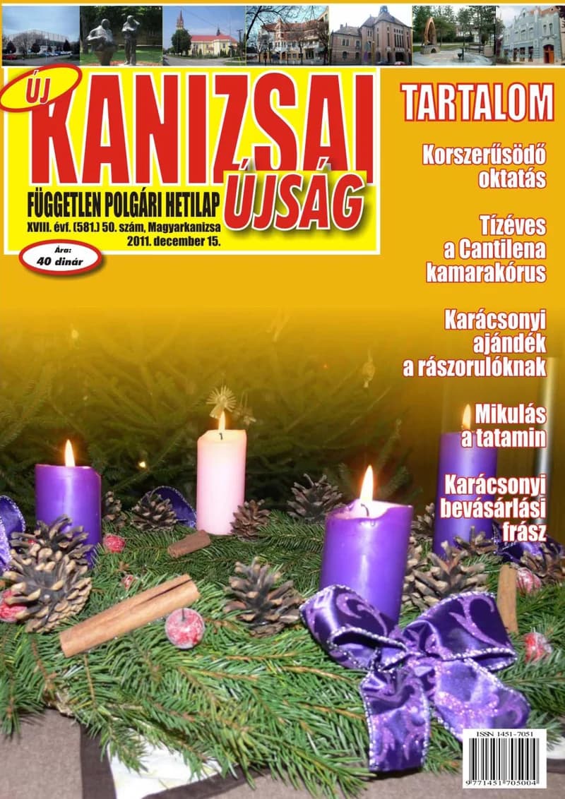 Új Kanizsai Újság, 18. évf. 2011. december 15. 50. sz.