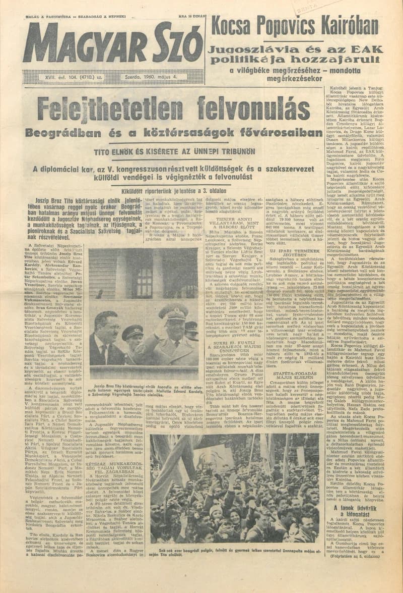 Magyar Szó, 17. évf. 1960. május 4. 104. sz. 1–12. oldal