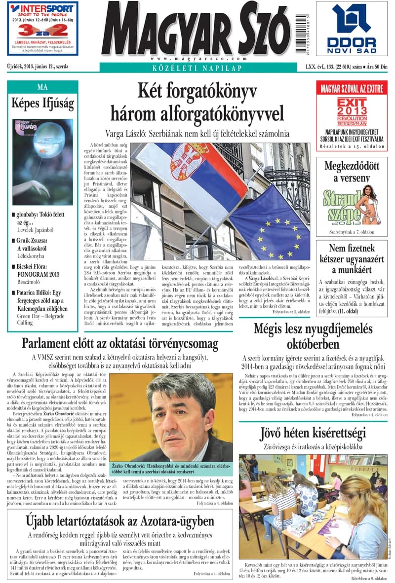 Magyar Szó, 70. évf. 2013. június 12. 133. sz. 1–20. oldal