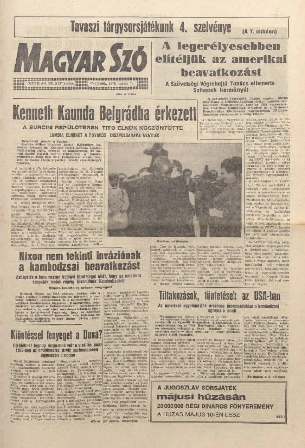 Magyar Szó, 27. évf. 1970. május 7. 123. sz. 1–20. oldal