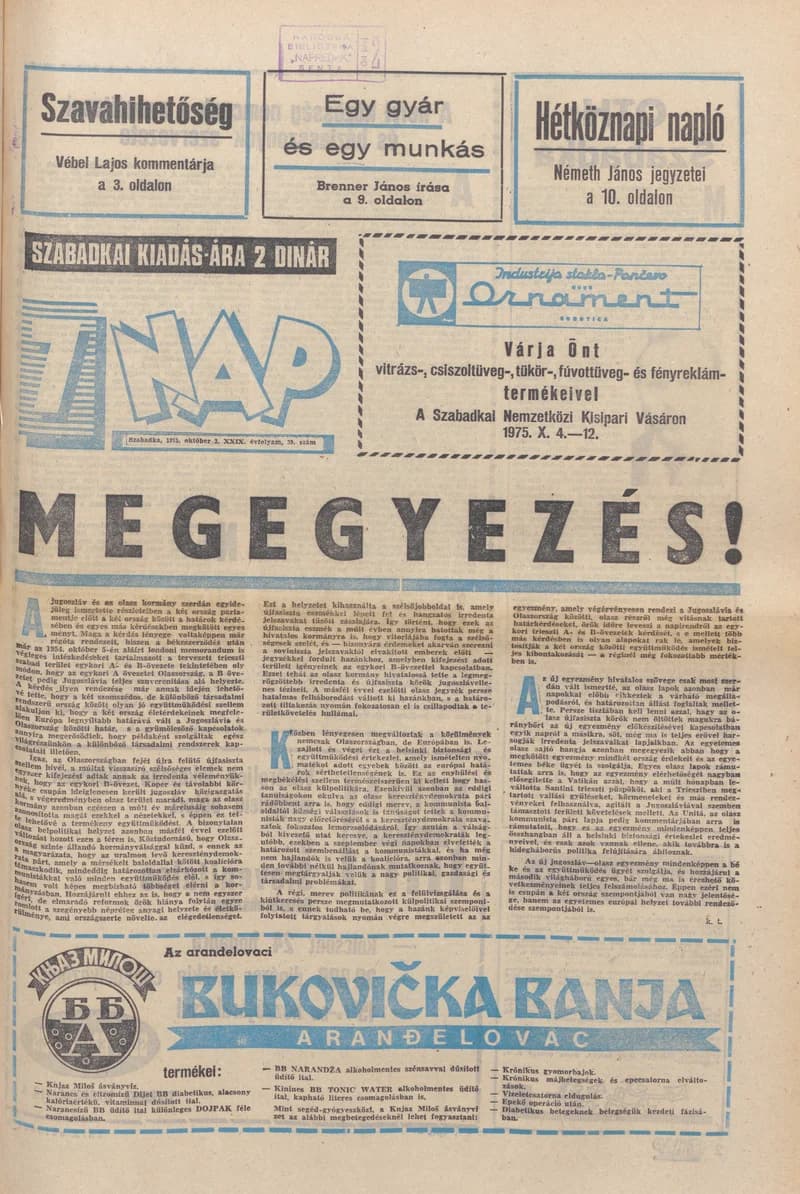 7 Nap, 30. évf. 1975. október 3. 39. sz. 1–28. oldal