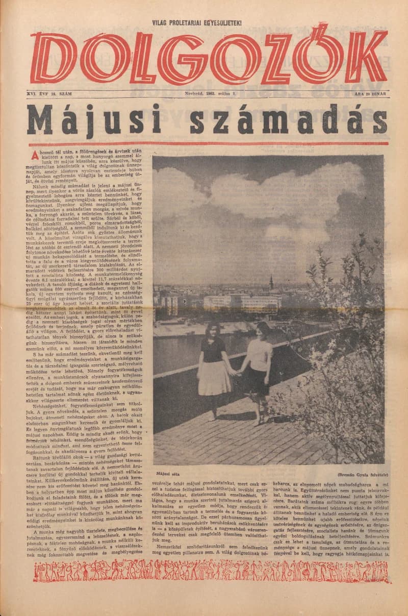 Dolgozók, 16. évf. 1962. május 1. 18. sz.