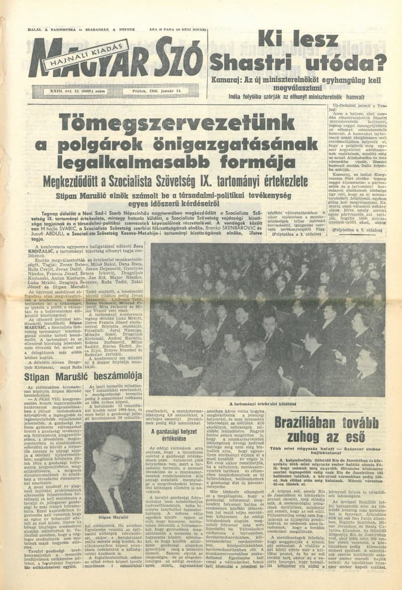 Magyar Szó, 23. évf. 1966. január 14. 12. sz.