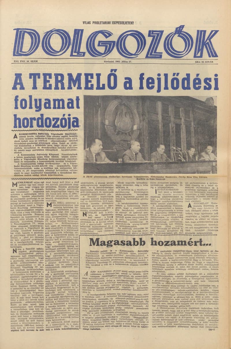 Dolgozók, 16. évf. 1962. július 27. 30. sz.