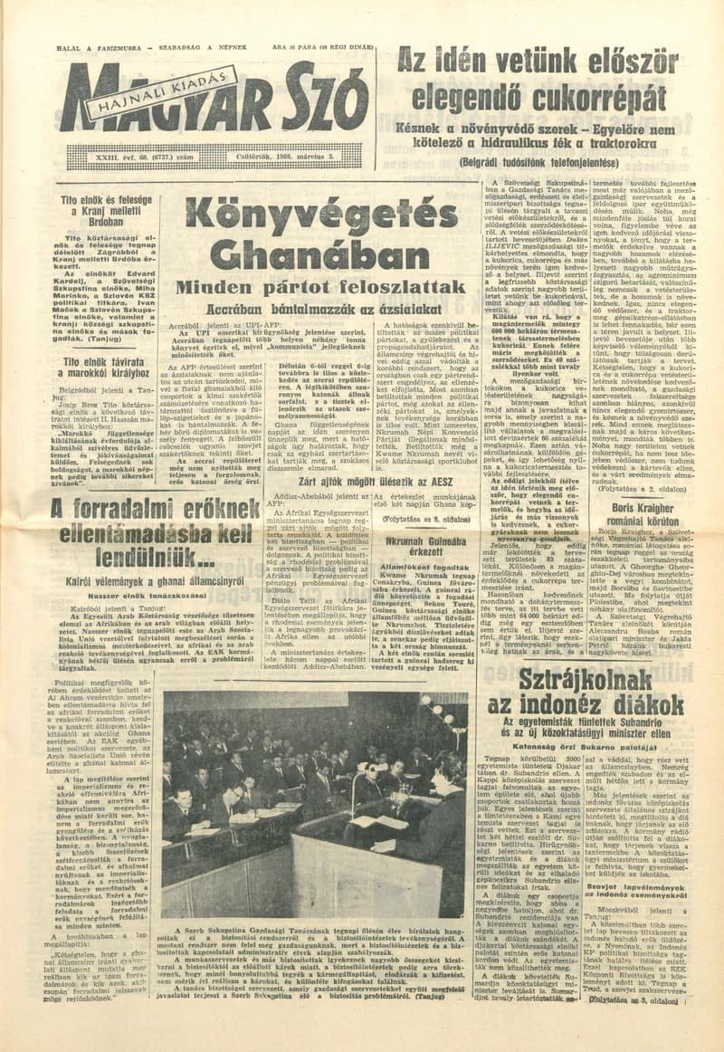 Magyar Szó, 23. évf. 1966. március 3. 60. sz.