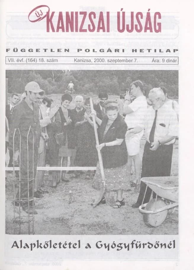 Új Kanizsai Újság, 7. évf. 2000. szeptember 7. 18. sz.