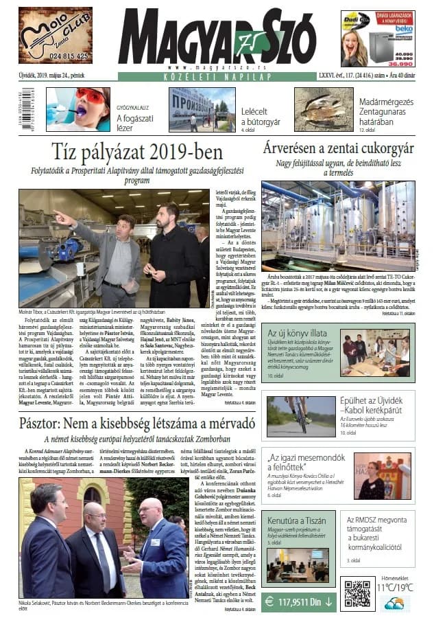 Magyar Szó, 76. évf. 2019. május 24. 117. sz. 1–16. oldal