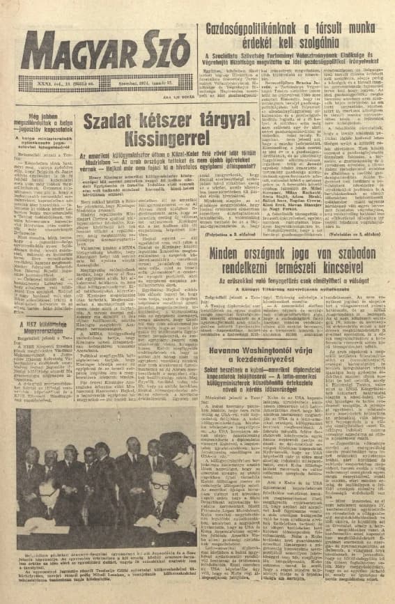Magyar Szó, 31. évf. 1974. január 12. 10. sz. 1–20. oldal