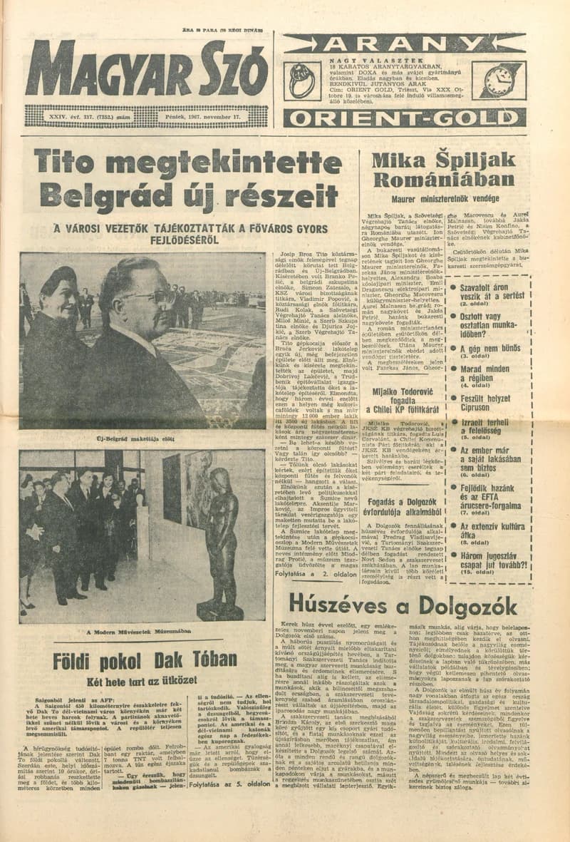 Magyar Szó, 24. évf. 1967. november 17. 317. sz. 1–16. oldal