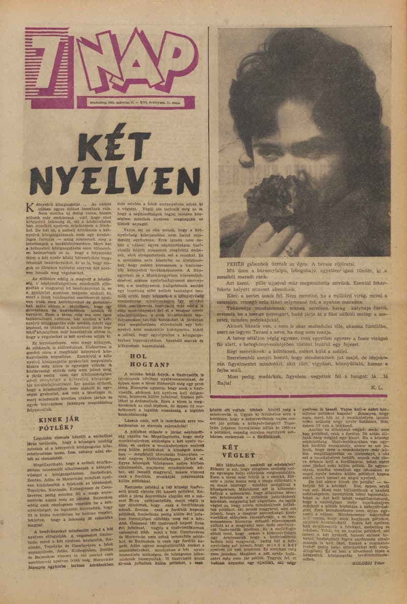 7 Nap, 16. évf. 1961. március 17. 11. sz. 1–20. oldal