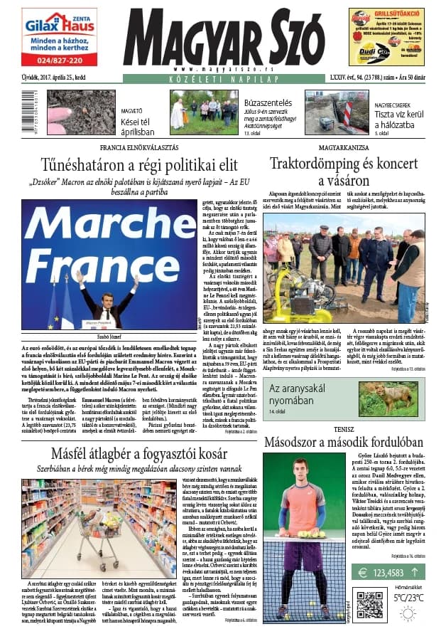Magyar Szó, 74. évf. 2017. április 25. 94. sz. 1–20. oldal