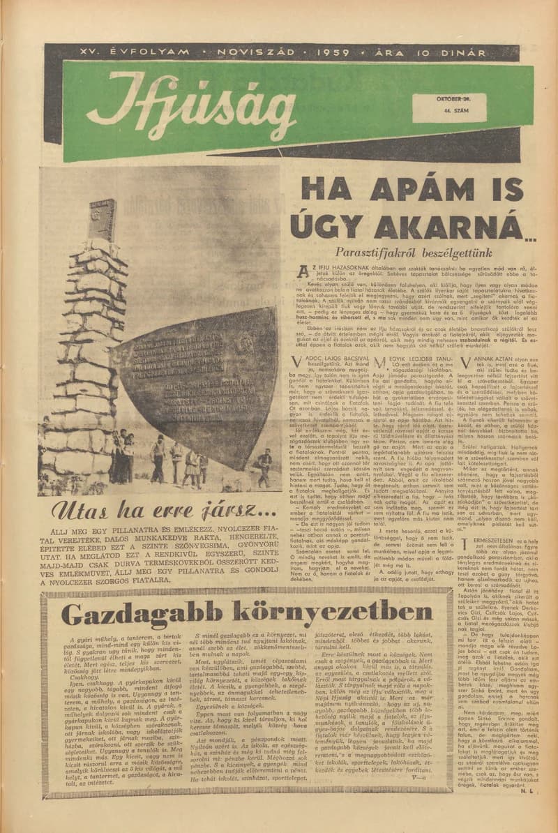 Ifjúság, 15. évf. 1959. október 29. 44. sz.