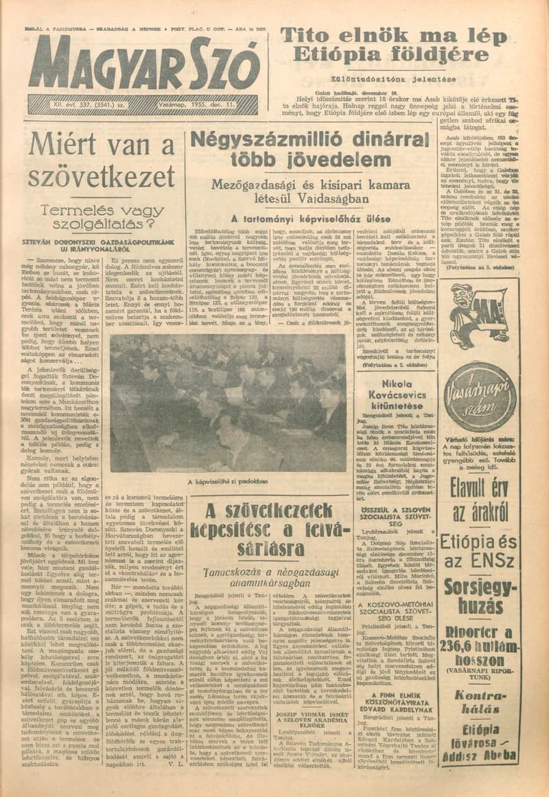 Magyar Szó, 12. évf. 1955. december 11. 337. sz. 1–16. oldal
