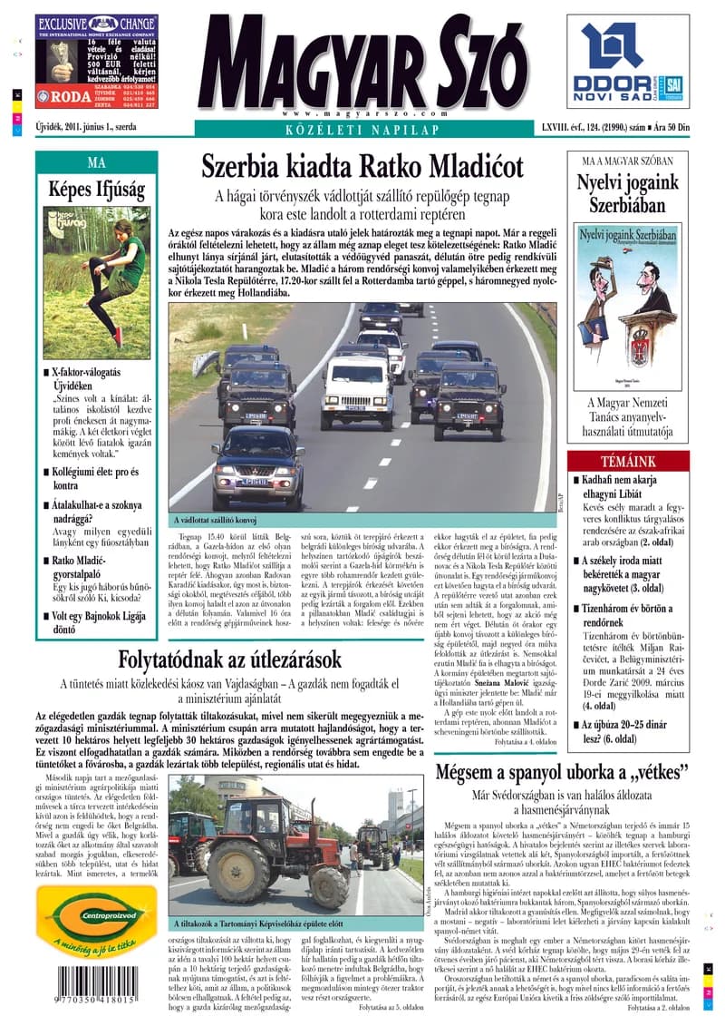 Magyar Szó, 68. évf. 2011. június 1. 124. sz. 1–20. oldal