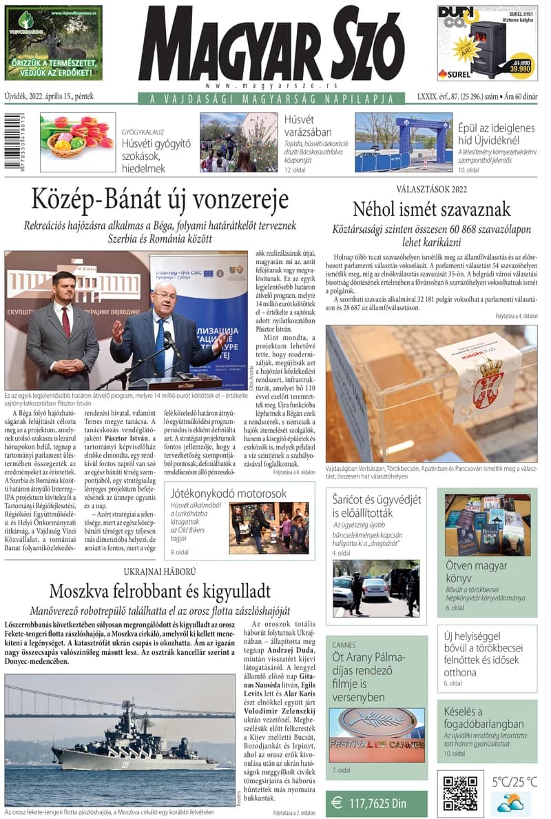 Magyar Szó, 79. évf. 2022. április 15. 87. sz. 1–16. oldal