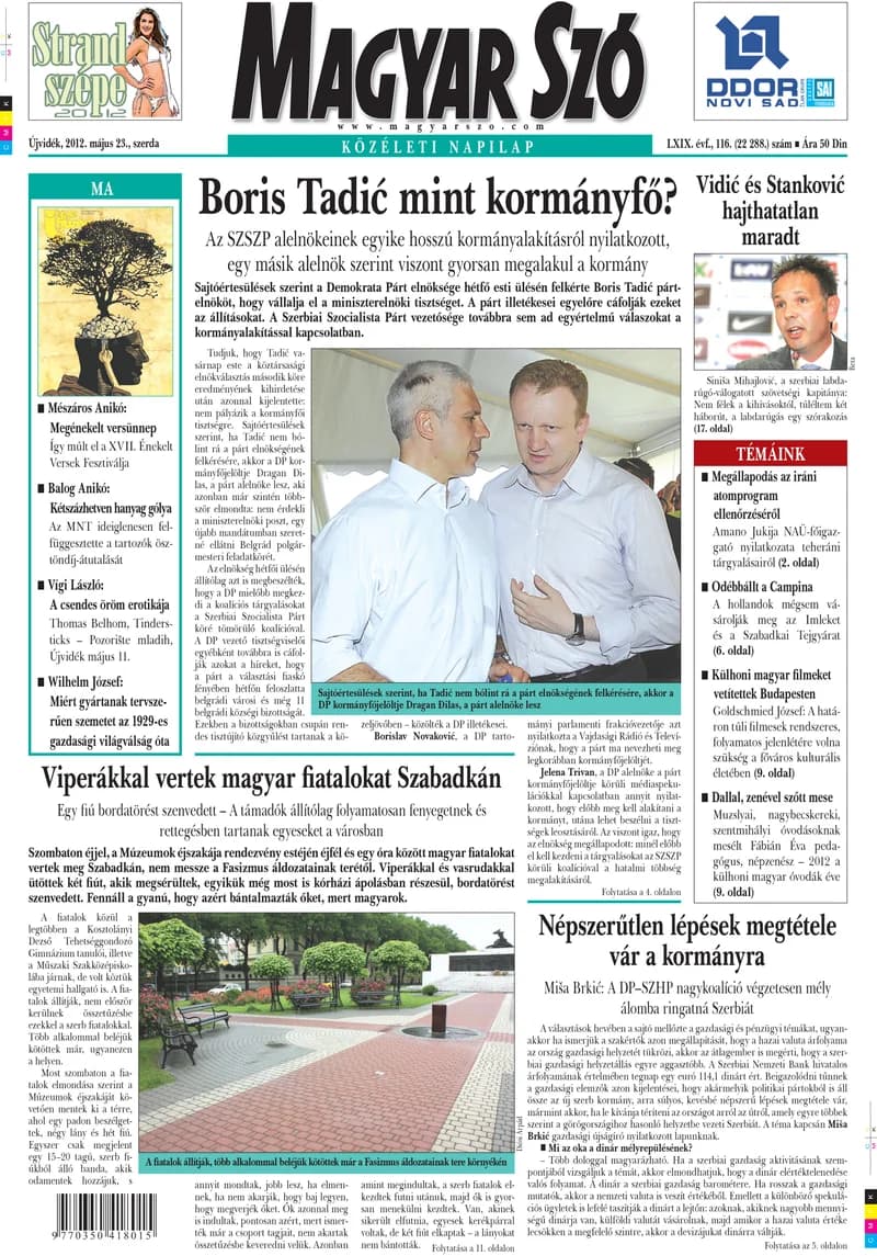 Magyar Szó, 69. évf. 2012. május 23. 116. sz. 1–20. oldal