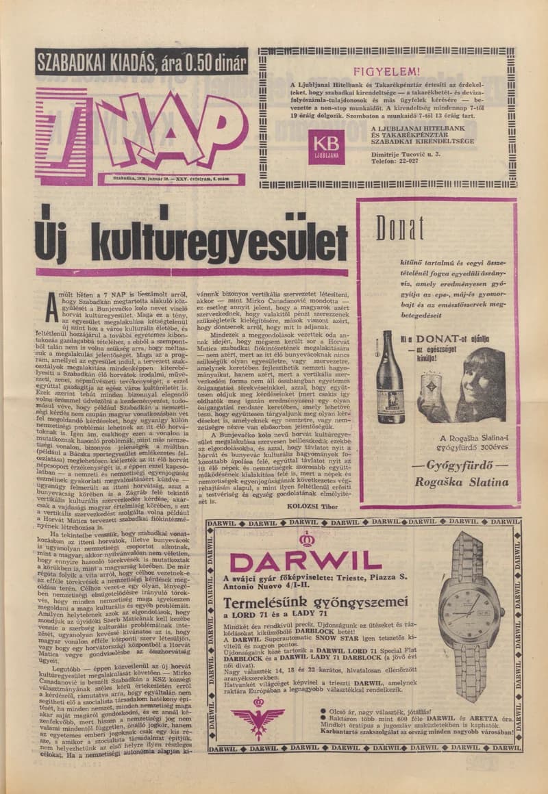 7 Nap, 25. évf. 1970. január 30. 6. sz. 1–16. oldal