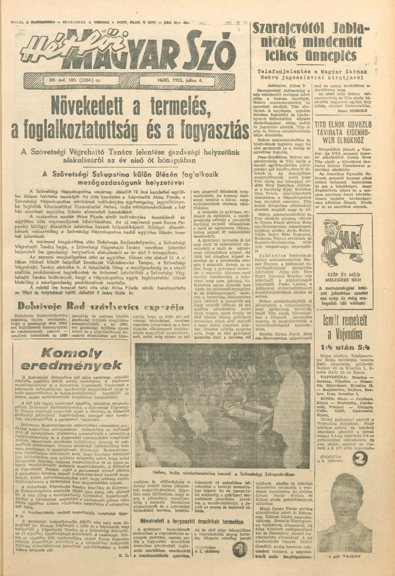 Magyar Szó, 12. évf. 1955. július 4. 180. sz. 1–12. oldal