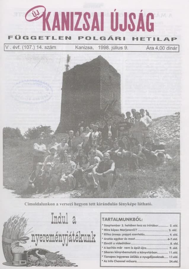 Új Kanizsai Újság, 5. évf. 1998. július 9. 14. sz.