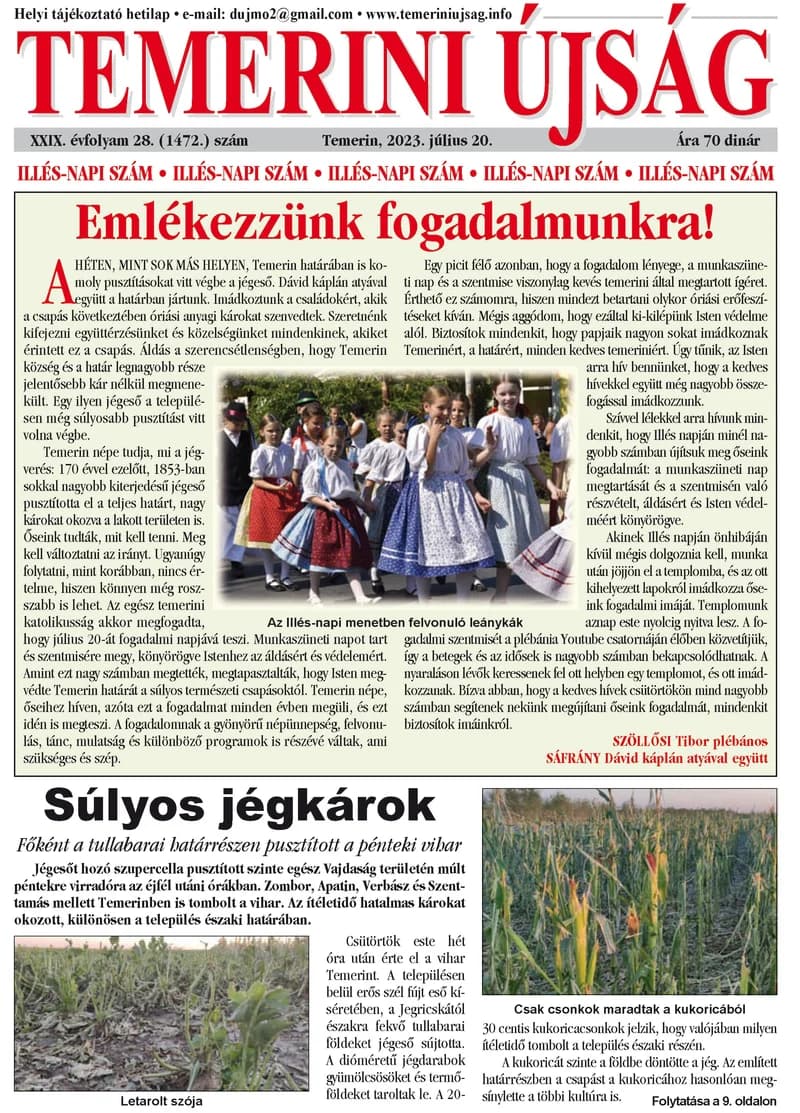 Temerini Újság, 29. évf. 2023. július 20. 28. sz.