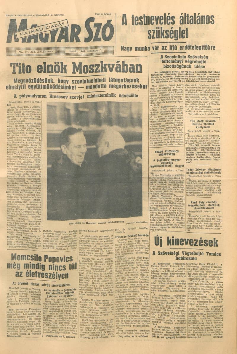 Magyar Szó, 19. évf. 1962. december 5. 334. sz. 1–14. oldal