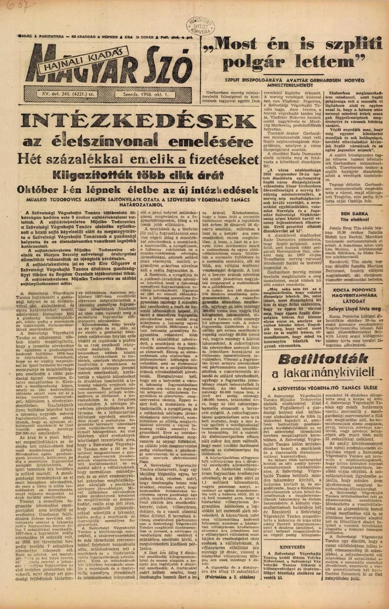 Magyar Szó, 15. évf. 1958. október 1. 245. sz. 1–10. oldal