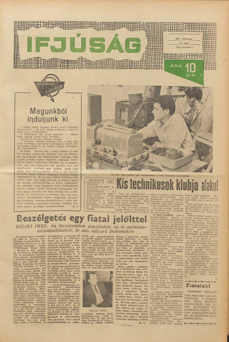 Ifjúság, 14. évf. 1958. március 6. 10. sz.