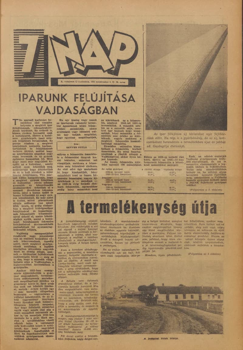 7 Nap, 10. évf. 1955. szeptember 18. 38. sz. 1–16. oldal