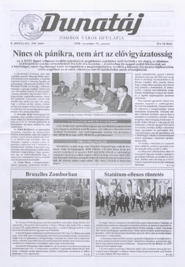 Dunatáj, 11. évf. 2009. november 18. 554. sz.