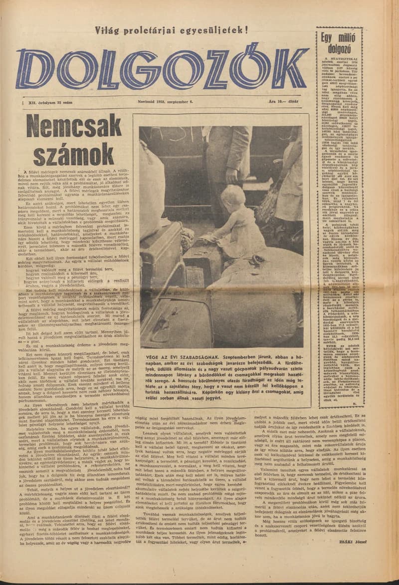 Dolgozók, 12. évf. 1958. szeptember 6. 35. sz.