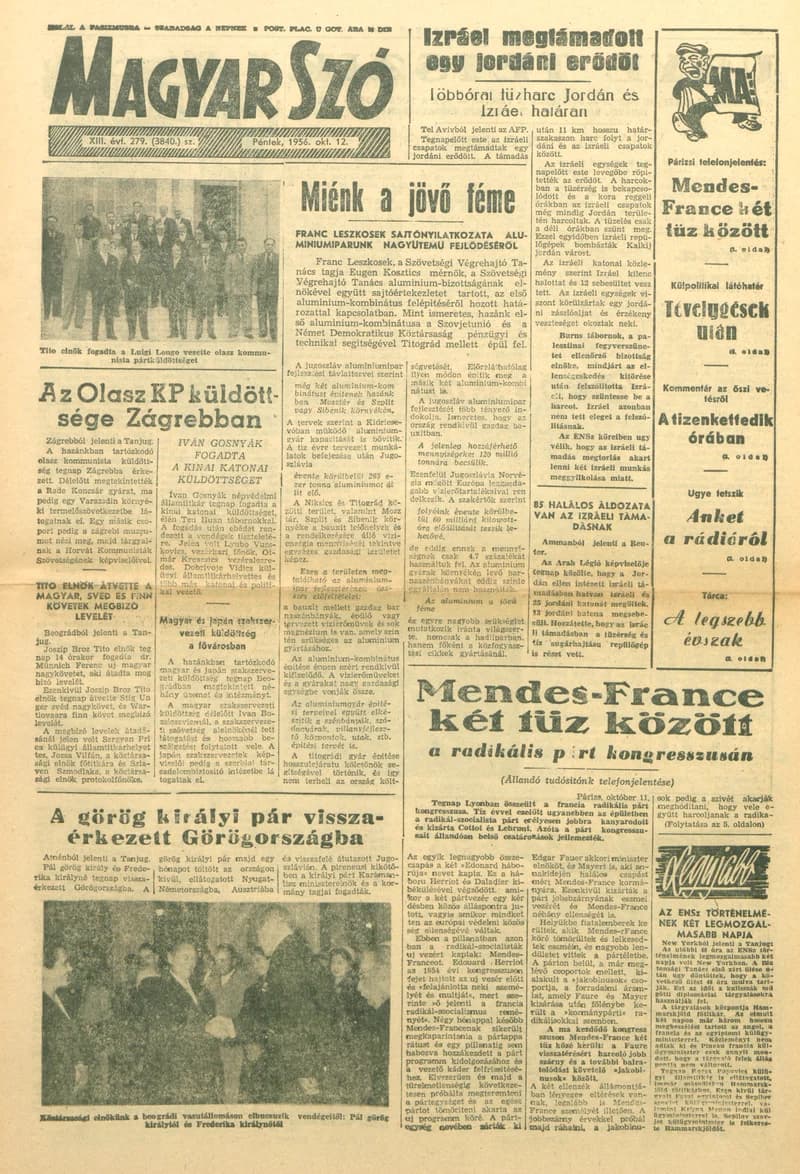 Magyar Szó, 13. évf. 1956. október 12. 279. sz. 1–8. oldal